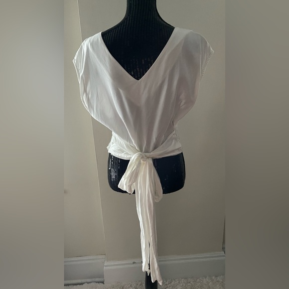 J.O.A Just One Answer White Wrap Blouse Size XXL - Picture 5 of 11